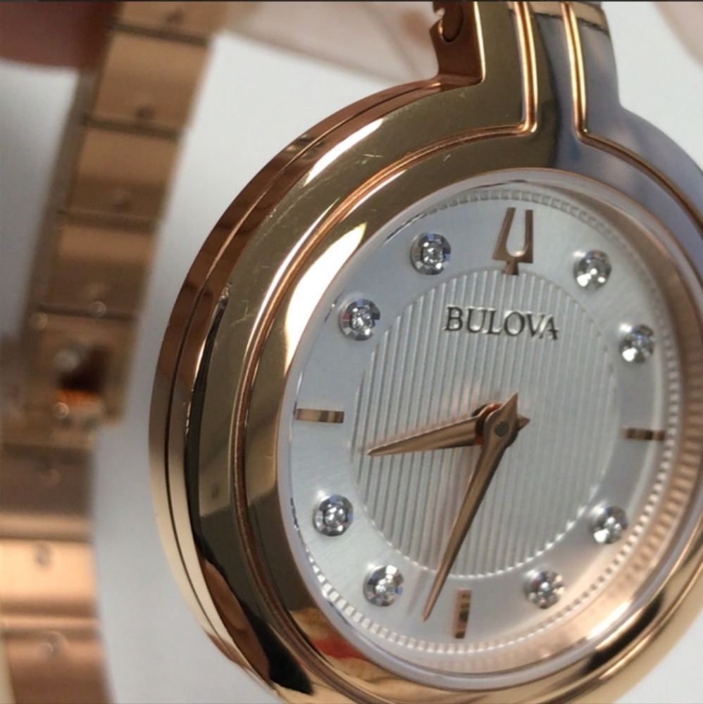 ***NEW*** Bulova Ladies Rhapsody Diamond Quartz Bracelet Watch - Picture 4 of 10